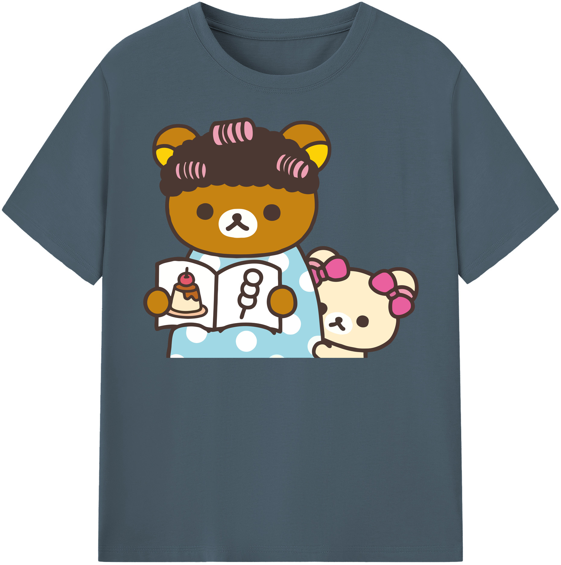 （画像用） リラックマ リラックマ キイロイトリ Rilakkuma Korilakkuma Kiiroitori 綿100％半袖Tシャツ（フロントプリント）